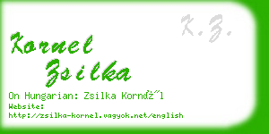 kornel zsilka business card